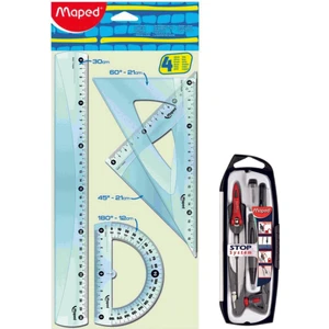Cetvel Seti+Pergel Stop System Cetvel Seti
