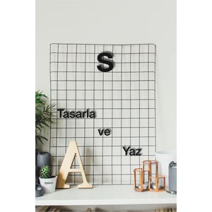 Alfabenin Tüm Harfleri Harfi Kendi Cümlelerini Yaz 2 Adet Helvetica Fontlu Duvar Yazısı