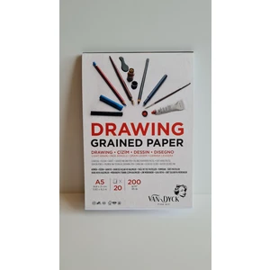 Van Dyck Eskiz Çizim Defteri A5 Boy 20 Yaprak 200 gr - Toz ve Yağlı Pastel, Guaj , Karakalem, Akrilik