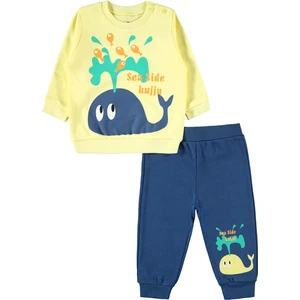 Erkek Bebek Pijama Takımı 6-18 Ay Sarı