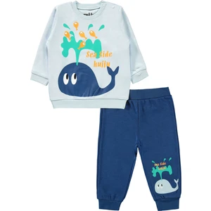 Erkek Bebek Pijama Takımı 6-18 Ay Mavi