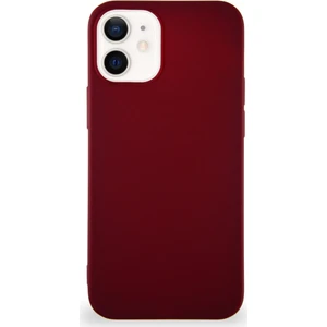 Case World Apple iPhone 12 Kılıf Soft Premier Renkli Silikon Kapak - Mürdüm