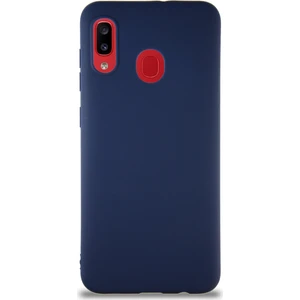 Case World Samsung Galaxy A20 Kılıf Soft Premier Renkli Silikon Kapak - Lacivert