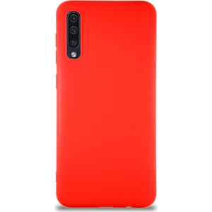 Case World Samsung Galaxy A50 ile Uyumlu Kılıf Soft Premier Renkli Silikon ile Uyumlu Kapak - Kırmızı