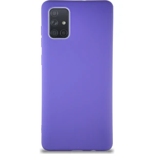 Case World Samsung Galaxy A71 Kılıf Soft Premier Renkli Silikon Kapak - Mor