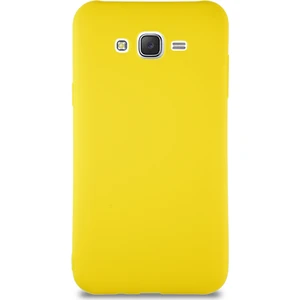 Case World Samsung Galaxy J7 Core Kılıf Soft Premier Renkli Silikon Kapak - Sarı