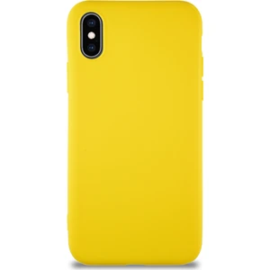Case World Apple iPhone x Kılıf Soft Premier Renkli Silikon Kapak - Sarı