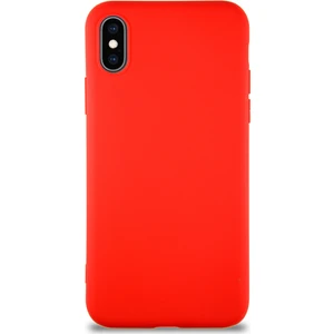 Case World Apple iPhone x Kılıf Soft Premier Renkli Silikon Kapak - Kırmızı