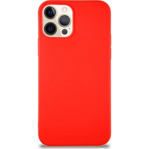 Case World Apple iPhone 12 Pro Kılıf Soft Premier Renkli Silikon Kapak - Kırmızı