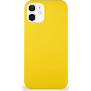 Case World Apple iPhone 12 Kılıf Soft Premier Renkli Silikon Kapak - Sarı