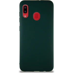 Case World Samsung Galaxy A20 Kılıf Soft Premier Renkli Silikon Kapak - Yeşil