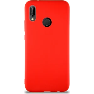Case World Huawei P20 Lite Kılıf Soft Premier Renkli Silikon Kapak - Kırmızı