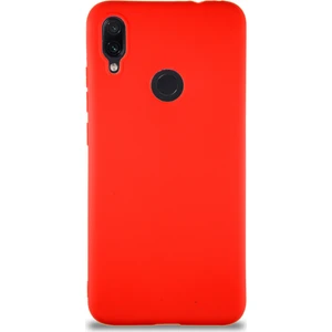 Case World Xiaomi Redmi Note 7 Pro Kılıf Soft Premier Renkli Silikon Kapak - Kırmızı
