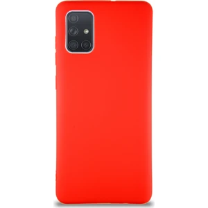 Case World Samsung Galaxy A71 Kılıf Soft Premier Renkli Silikon Kapak - Kırmızı