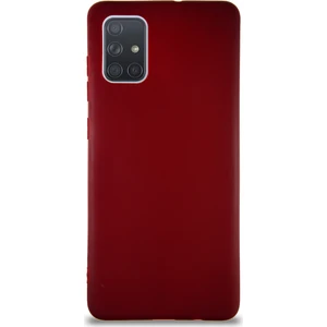 Case World Samsung Galaxy A71 Kılıf Soft Premier Renkli Silikon Kapak - Mürdüm