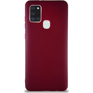 Case World Samsung Galaxy A21S Kılıf Soft Premier Renkli Silikon Kapak - Mürdüm