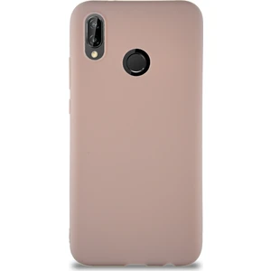 Case World Huawei P20 Lite Kılıf Soft Premier Renkli Silikon Kapak - Pudra