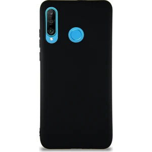 Case World Huawei P30 Lite Kılıf Soft Premier Renkli Silikon Kapak - Siyah