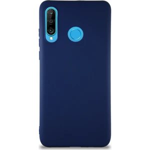 Case World Huawei P30 Lite Kılıf Soft Premier Renkli Silikon Kapak - Lacivert