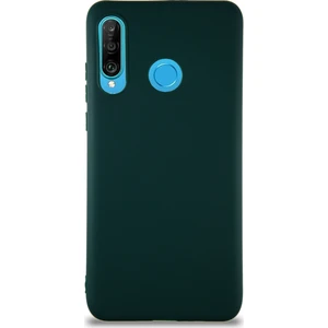 Case World Huawei P30 Lite Kılıf Soft Premier Renkli Silikon Kapak - Yeşil