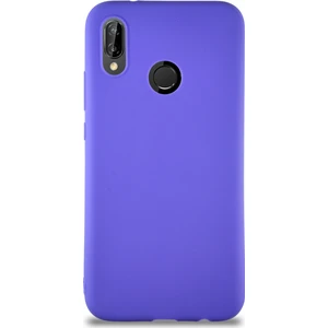 Case World Huawei P20 Lite Kılıf Soft Premier Renkli Silikon Kapak - Mor
