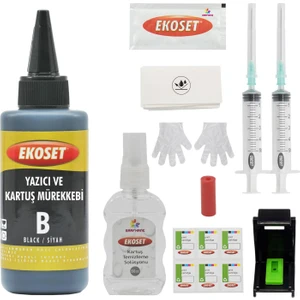 Canon Uyumlu Siyah Kartuş Dolum Seti Tüm Modeller Için 10 Dolumluk 100ML