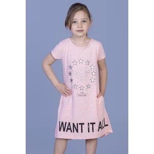 Kız Çocuk  I Want It All Baskılı Elbise