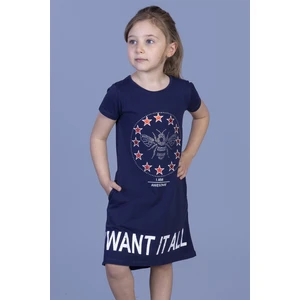 Kız Çocuk  I Want It All Baskılı Elbise