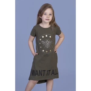 Kız Çocuk  I Want It All Baskılı Elbise