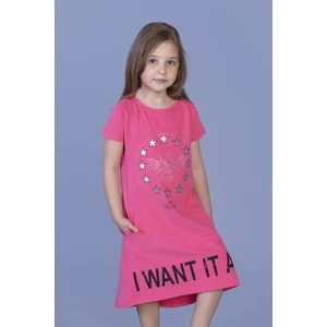 Kız Çocuk  I Want It All Baskılı Elbise