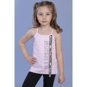 Kız Çocuk Baskılı Şerit Aksesuarlı Atlet