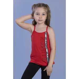 Kız Çocuk Baskılı Şerit Aksesuarlı Atlet