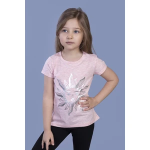 Kız Çocuk Güneş Varaklı T-Shirt