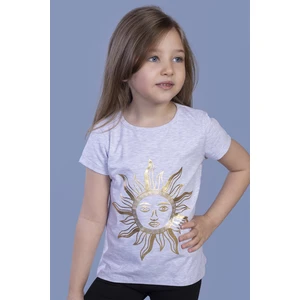 Kız Çocuk Güneş Varaklı T-Shirt