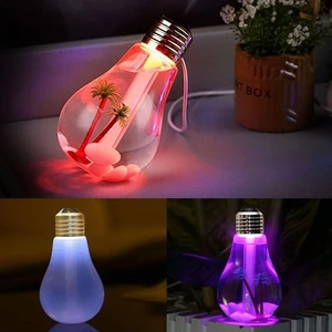 LED Işıklı Hava Nemlendirici Buhar Makinası Ampul Şekilli