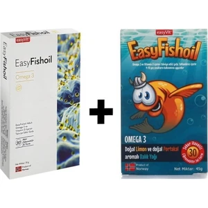 Easyfishoil Yetişkin  ve Çocuklar Için Balık Yağı 2 'li Paket