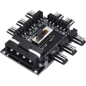 PrimeX Plus PX-4336 3 Pin Girişli 8 Port Fan Çoklayıcı Kart