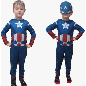 Masho Trend Captain Amerika Kostümü - Kaptan Amerika Kostümü - Captain Amerika Çocuk Kostümü