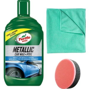 Turtle Wax Metalik Ptfe Katkılı Teflon Sıvı Cila 500 ml + Mikrofiber Bez + Cila Süngeri