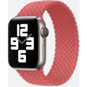 Kzy Apple Watch Uyumlu 42MM Hasır Örgü Large Kordon - Pembe