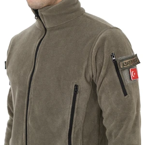 Asker Marketi Çok Cepli Açık Haki Tactical Polar - Taktik Askeri Outdoor Polar