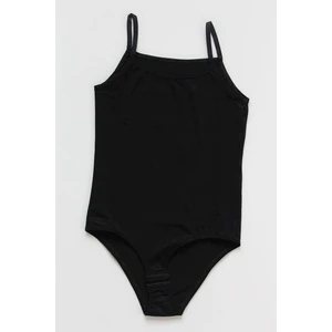 Anıt Lingerie Kız Çocuk 6'lı Paket Pamuklu Siyah Ip Askılı Çıtçıtlı Badi