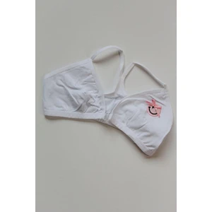 Kız Çocuk Pamuklu Klipsli Beyaz Sütyen