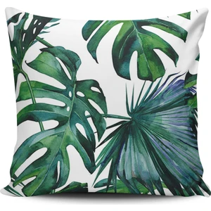 Alkan Homes Kırlent Dünyası Yaprak Desenli Dijital Baskılı Kırlent Kılıfı