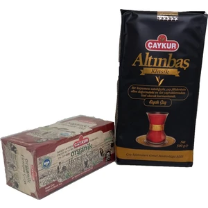 Altınbaş Dökme Çay 500 gr + Organik Hemşin Siyah Çay Süzen Poşet 50 gr