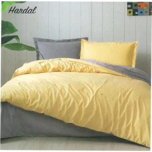 Çift Kişilik Nevresim Takımı Colormix Hardal Antrasit