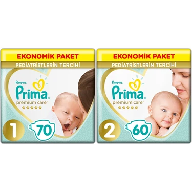 Prima Bebek Bezi Premium Care Yenidoğan 1 Beden 2 Beden 130