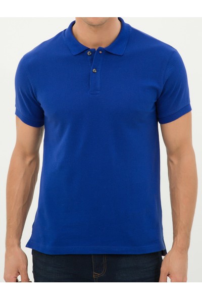 Arslan İş Elbiseleri Polo Yaka Mavi Işçi Lakoste T-Shirt