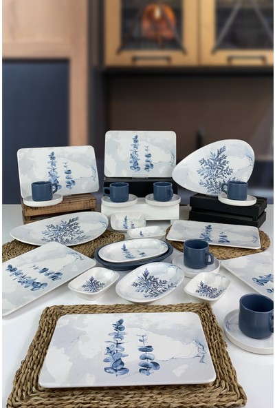 Keramika Blue Magic 27 Parça 6 Kişilik Siera Kahvaltı Takımı