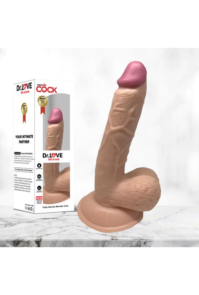 Erolife 18 cm Gerçekçi Vantuzlu Realistik Penis Anal Vajinal Dildo
